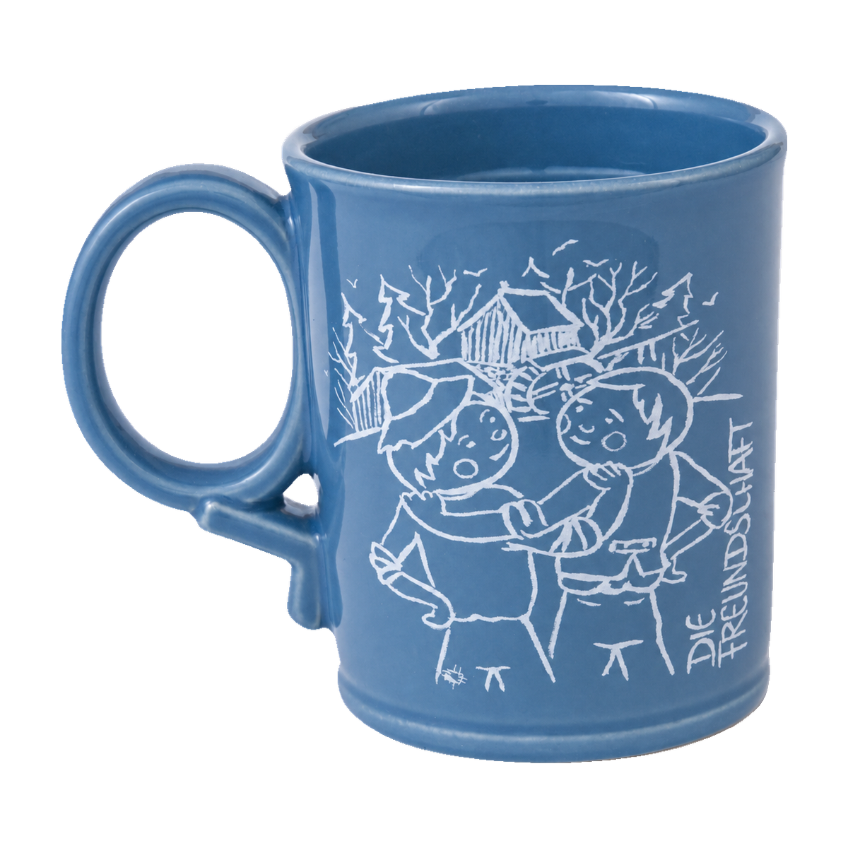 Hellblaue Krabat-Tasse – Die Freundschaft